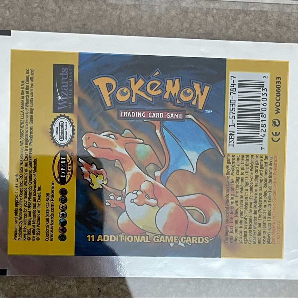 1999 Base Set Charizard Wrapper.